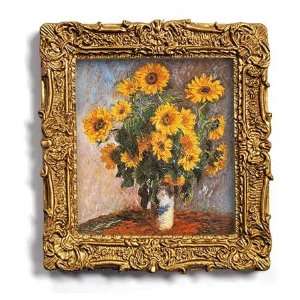  Sunflowers   Gold Frame Magnet with pop out easel (2 3/4 