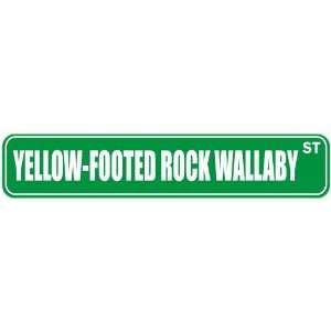   YELLOW FOOTED ROCK WALLABY ST  STREET SIGN