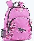 Prancing Horse Camoflage 15 pink Backpack Book Bag Equestrian New