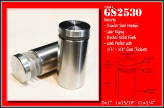 15/16L 1Diameter Stainless Steel Standoff for Glass  