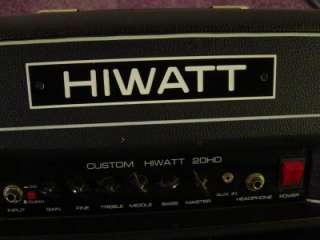 HIWATT ELECTRIC GUITAR AMPLIFIER 20 WATTS BABY STACK IN BLACK BRITISH 