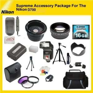  Supreme Accessory Package For Nikon D700 includes 16GB SD 