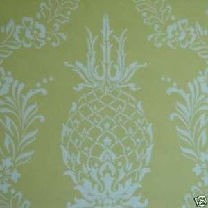  Pineapple Stencil Handprinted Waterhouse Designer Wallpaper  