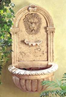 Lions Head Roman WALL hanging Outdoor Garden water Fountain yard 