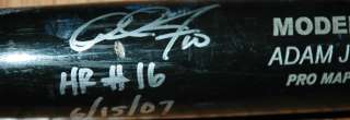 Adam Jones 2007 HR #16 Game Used Autographed Bat CFS  