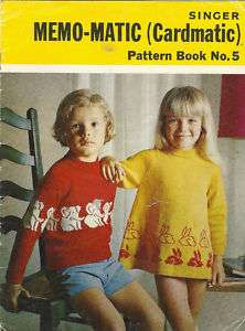 Singer Memo matic kids machine knit pattern bk,see pics  