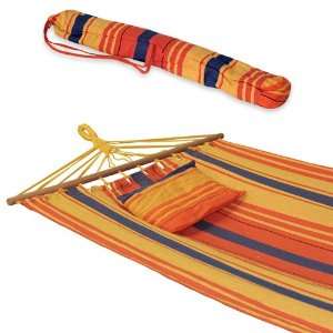  Yellow Quilted Portable Cotton Hammock with Pillow and 