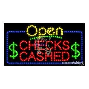  Checks Cashed LED Sign 17 inch tall x 32 inch wide x 3.5 