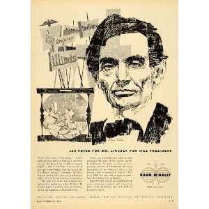   Abraham Lincoln Voting Dean Ellis   Original Print Ad