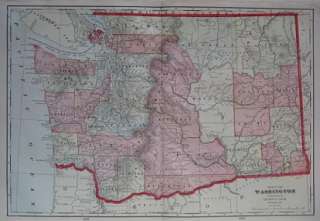 1903 Indian Reservation Railroad Map WASHINGTON Seattle  