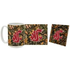  Washington State Cougars Camouflage Mug and Coaster Set 