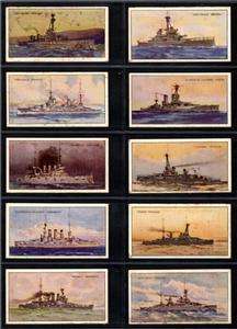Warships Cigarette Tobacco Cards Complete Set / WILLS  