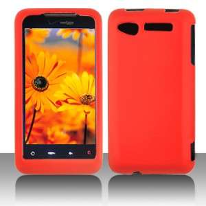 Rubber Orange Hard Case Cover Verizon HTC Merge ADR6325  