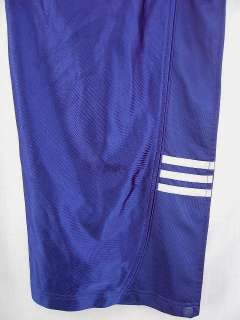 Adidas Mens Tear Away Snap Off Athletic Basketball Pants L Blue 