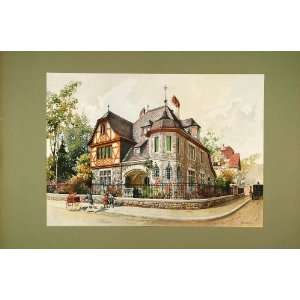   Darmstadt Reinhold Volkel   Original Chromolithograph