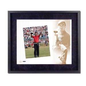 Tiger Woods  2006 British Open  Framed Autographed Perspective Piece