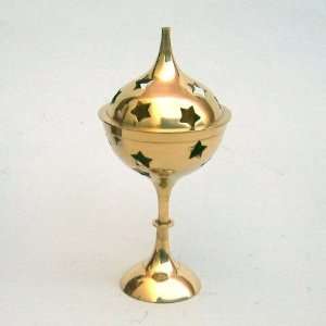  REAL SIMPLEHANDTOOLED HANDCRAFTED LARGER BRASS INCENSE 