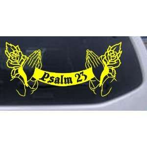  Yellow 30in X 14.1in    Psalm 23 Scroll with praying hands 