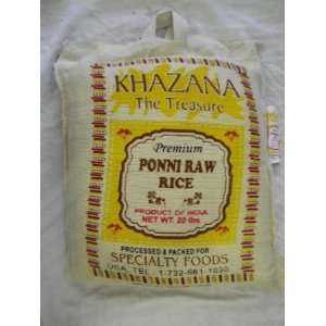  Khazana Ponni Raw Rice 20lbs 