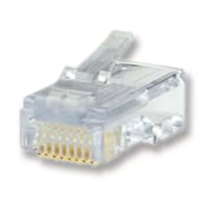  Channel Master Connector, RJ45 Clear Crimp On, Solid Cable 