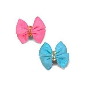  Tiffany Bow Hairpin (Aqua)