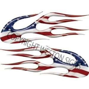  Flame Decals   4 h x 11 w   REFLECTIVE 