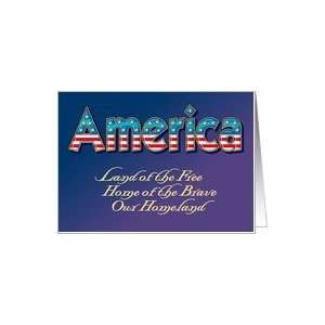  4th of July, Our Homeland. America Card Health & Personal 