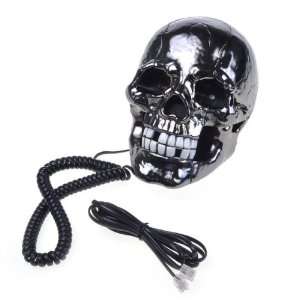 BestDealUSA Human Head Skull Shape Flashing Novelty Home Phone Wired 