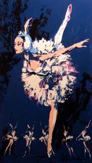 LeRoy Neiman Prima Ballerina Blue dancer plate signed SERIGRPAH PRINT 