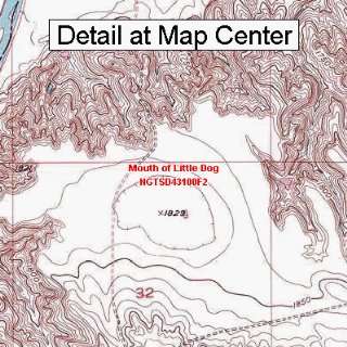 USGS Topographic Quadrangle Map   Mouth of Little Dog, South Dakota 