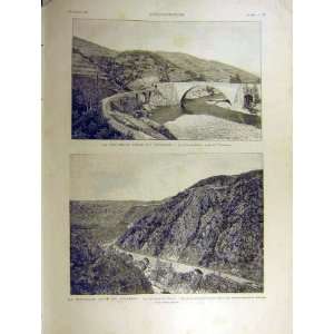  1891 Railway Vivarais Tournon Gorges Doux Print