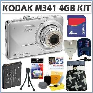  Kodak Easyshare M341 12.2MP Digital Camera in Silver + 4GB 