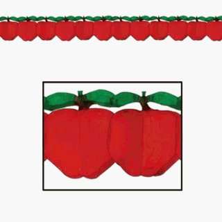  Beistle   55541   Tissue Apple Garland  Pack of 12 