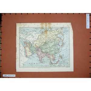  Antique Maps Asia Philippine Islands India Arabia 1898 