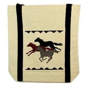  Wild Horses Design Cotton Carry All Bag 