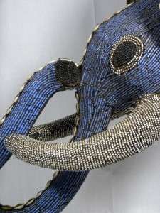 Stunning African Mask Bamileke Elephant Beaded Mask  