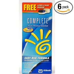 Complete Multi Purpose Solution, Easy Rub Formula, with Lens Case, 4 
