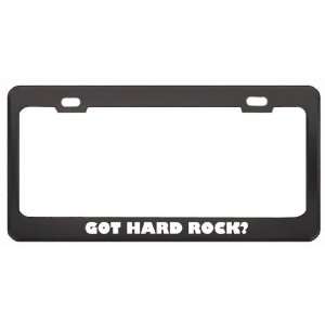 Got Hard Rock? Music Musical Instrument Black Metal License Plate 