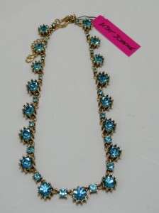 Betsey Johnson blue crystal 16 19 necklace  