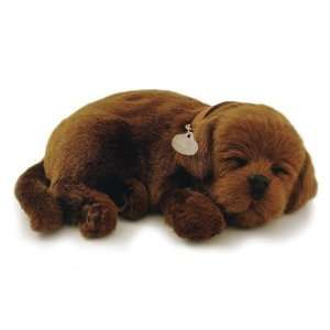   Huggable Breathing Puppy Dog Pet Bed Chocolate Lab 