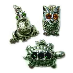  Jolees Boutique Frog, Owl, and Turtle Charms Arts 