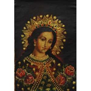  Our Lady Peruvian Cuzco Icon Oil Painting