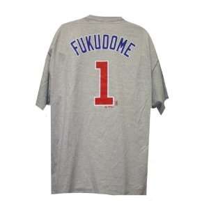  Kosuke Fukudome Chicago Cubs Road Gray Jersey Name 