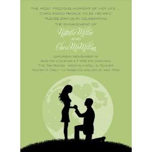   Silhouette Wasabi Engagement Party Invitations
