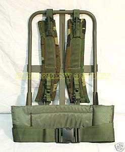 ISSUE ALICE PACK ALUMINUM FRAME w/ WOODLAND STRAPS, KIDNEY PAD 