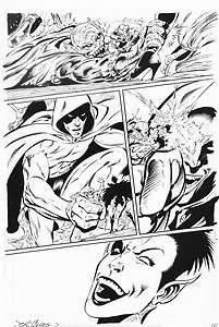   ORIGINAL COMIC ART PAGE #13 FROM BLOOD OF THE DEMON #7 Vs THE SPECTRE