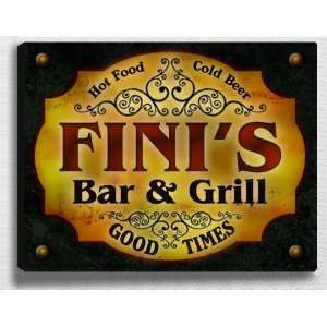  Finis Bar & Grill 14 x 11 Collectible Stretched 