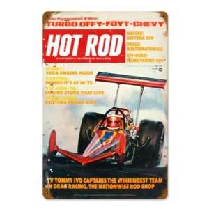  Hot Rod Magazine Cover 1975 Vintage Metal Sign