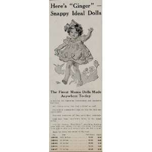  1934 Print Ad Ideal GINGER Vintage Mama Doll Eye Lashes 