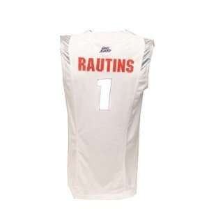 Andy Rautins #1 2008 09 Syracuse Game Used White Jersey (50) (Length 